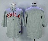 Customized Men's Philadelphia Phillies Gray Mitchell And Ness 1900 Stitched Jersey,baseball caps,new era cap wholesale,wholesale hats